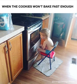 Când prăjitura nu se coace suficient de repede...