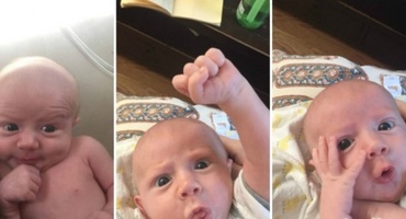 Cel mai expresiv bebeluş din lume. Nu este deloc greu de ghicit să ghiceşti ceea ce simte