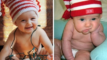 Aşteptări vs. realitate – poze amuzante de Crăciun, cu bebeluşi adorabili