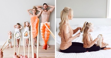 Şi-a fotografiat familia în ipostaze amuzante, pentru a scăpa de plictiseală. Rezultatul e adorabil