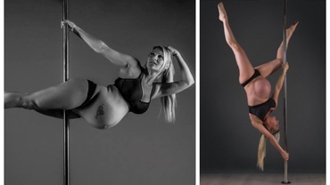 Gravidă în 40 de săptămâni, sfidează gravitaţia. Galerie foto uimitoare