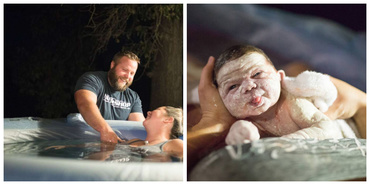 A ales să nască sub apă, în curtea casei, sub cerul înstelat. Fotografii impresionante