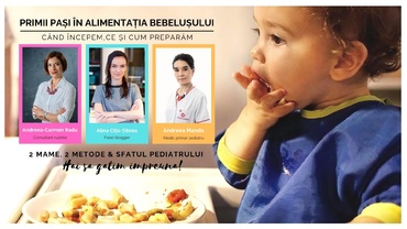 Atelier 2 – Primii pași în alimentația bebelușului: când începem, ce și cum preparăm.