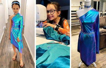 O fetiță de 9 ani a devenit virală pe TikTok pentru ținutele unice pe care le-a creat, acestea fiind admirate chiar și de cei mai cunoscuți designeri de modă