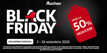 Auchan dă startul Black Friday 2025: peste 1.500 de produse cu reduceri de până la 50% în magazine și pe auchan.ro