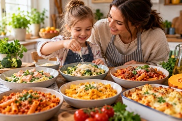 7 rețete de paste pentru copii: mese variate, cu legume, carne, pește și sosuri delicioase