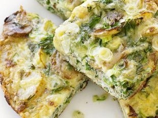 Tarta de cartofi cu ceapa verde