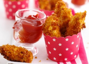 Pui crocant la cuptor. Chicken nuggets sanatos (dupa 2 ani)