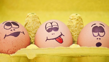 Oua decorate simpatic pentru copii