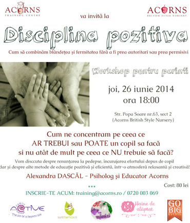 Workshop de disciplina pozitiva