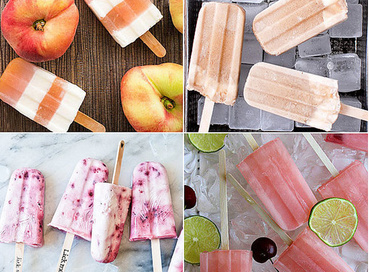 Inghetata pe bat cu fructe proaspete intregi