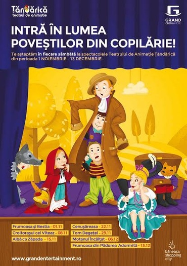 „Cenusareasa” si „Tom Degetel” se joaca la Grand Cinema 