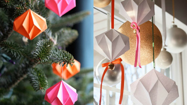 Diamante de hartie pentru brad