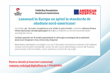 Institutiile de sănătate ale fundației Vehbi Koç își deschid porțile pentru pacienții din România