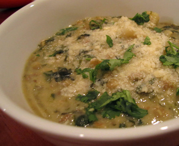Supa de linte cu parmezan