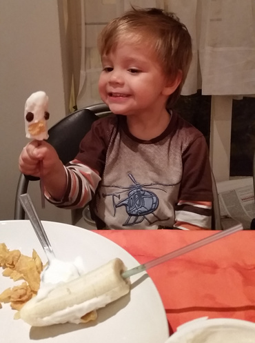 Banane fantoma de Halloween