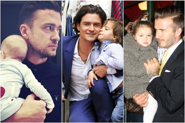 8 tatici celebri care se topesc dupa copiii lor!