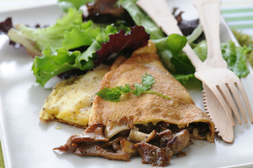 Omleta cu naut si vinete