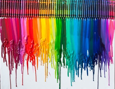 Creioane colorate topite