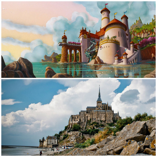 Castelul lui Eric din Mica Sirena – Catedrala Mont Saint Michel (Franta)