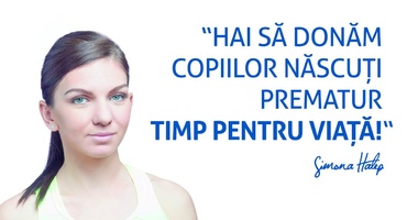 Simona Halep te invita sa donezi timp pentru copiii nascuti prematur