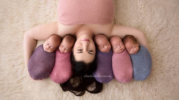 Cea mai virală ședință foto pe Internet: Cvintupleții care te cuceresc pe loc!