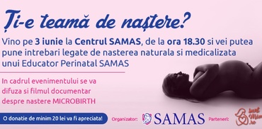 “Ți-e teamă de naștere?” SAMAS te ajută să-ți învingi fricile