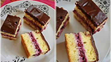 Prăjitură cu cremă de fructe de pădure