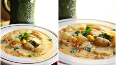 Supă de cartofi noi cu oregano