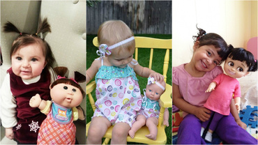 10 fotografii cu prichindei care arată la fel ca păpușile lor