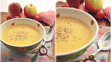 Supă-cremă de păstârnac şi măr