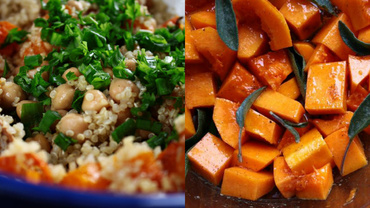 Salată de quinoa cu năut şi dovleac copt
